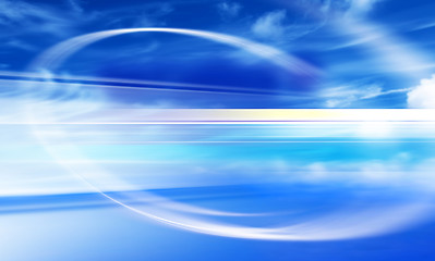 Image showing design with blue sky