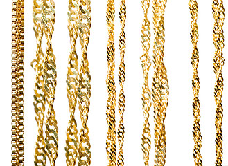 Image showing Gold chains