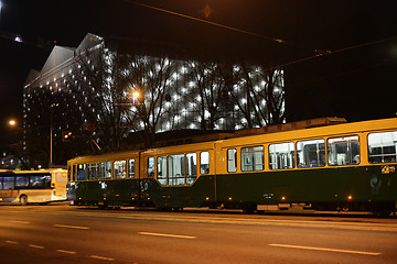 Image showing HELSINKI, FINLAND – MARCH 9, 2016: night view of the street Ma