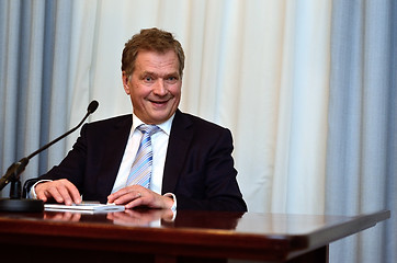 Image showing HELSINKI, FINLAND –JANUARY 29, 2013: President of Finland Saul