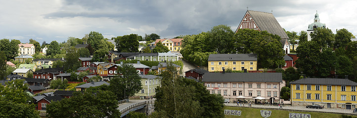 Image showing PORVOO, FINLAND – AUGUST 3, 2016: view of the ancient city Por