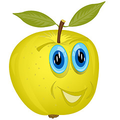 Image showing Cartoon alive apple