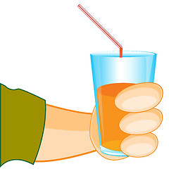 Image showing Cocktail in hand