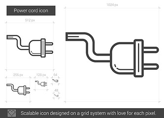 Image showing Power cord line icon.