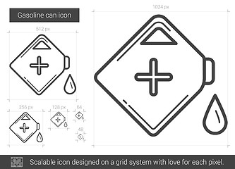 Image showing Gasoline can line icon.