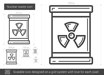 Image showing Nuclear waste line icon.