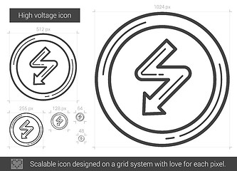 Image showing High voltage line icon.