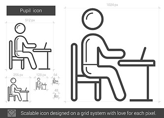 Image showing Pupil line icon.