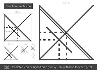 Image showing Function graph line icon.