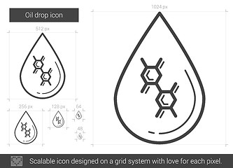 Image showing Oil drop line icon.