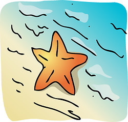 Image showing Starfish beach