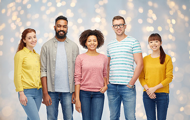 Image showing international group of happy smiling people