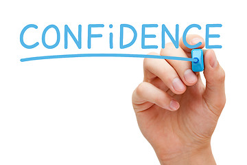 Image showing Confidence Handwritten With Blue Marker