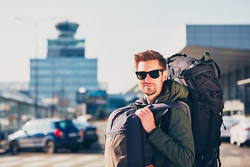 Image showing Traveler at the airport