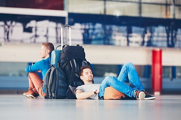 Image showing Travelers waiting for departure