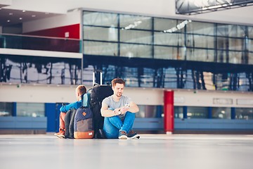 Image showing Travelers waiting for departure