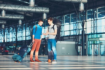 Image showing Travelers waiting for departure