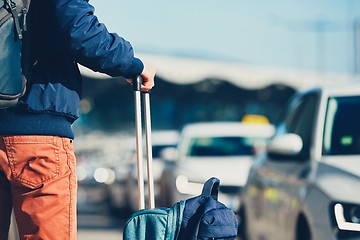 Image showing Passenger is waiting for taxi