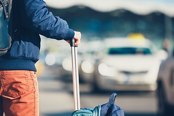 Image showing Passenger is waiting for taxi