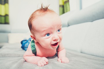 Image showing Crawling on the sofa