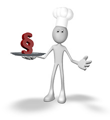 Image showing cook guy with paragraph symbol - 3d rendering