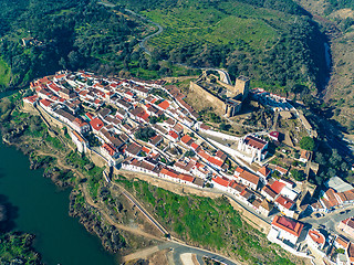 Image showing Aerial View of the Fortified Village Mertola