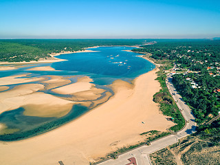 Image showing Aerial View Lagoa de Albufeira