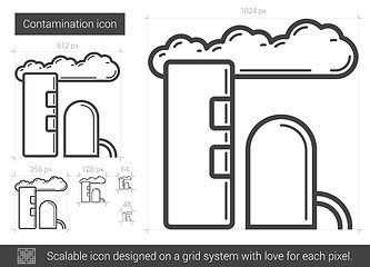 Image showing Contamination line icon.