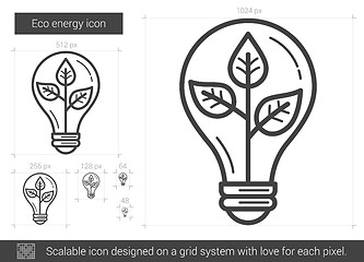 Image showing Eco energy line icon.