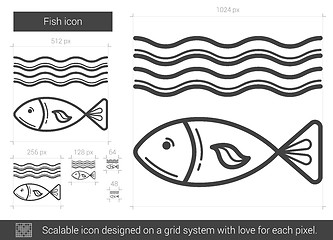 Image showing Fish line icon.