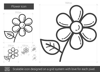 Image showing Flower line icon.