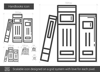 Image showing Handbooks line icon.