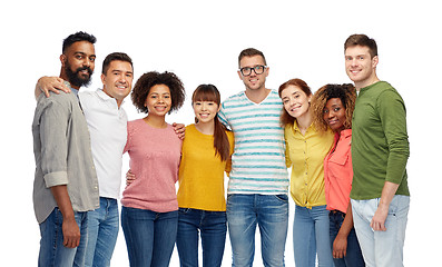 Image showing international group of happy smiling people