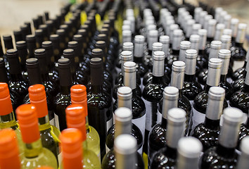 Image showing close up of bottles at liquor store