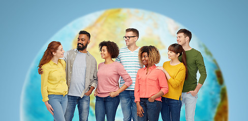 Image showing international group of happy smiling people