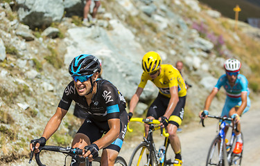 Image showing Richie Porte on the Mountains Roads - Tour de France 2015