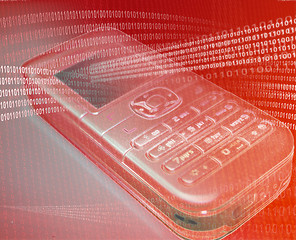 Image showing Red mobile phone