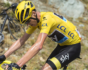 Image showing Christopher Froome on the Mountains Roads - Tour de France 2015