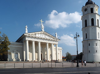 Image showing editorial Vilnius Cathedral Square Lithuania