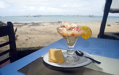 Image showing fresh lobster ceviche Central America style  photographed in Big