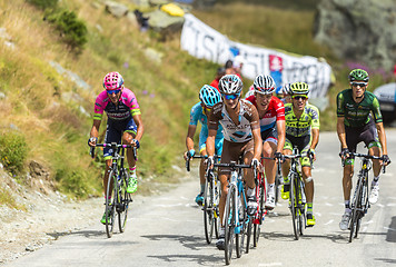 Image showing The Peloton in Mountains - Tour de France 2015