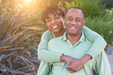 Image showing Attractive Happy African American Couple Portrait Outside