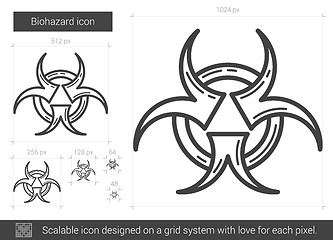 Image showing Biohazard line icon.