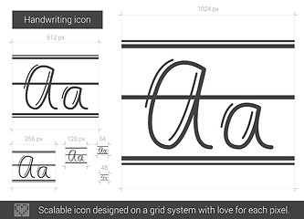 Image showing Handwriting line icon.