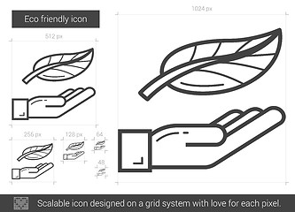 Image showing Eco friendly line icon.