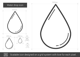 Image showing Water drop line icon.