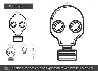 Image showing Respirator line icon.