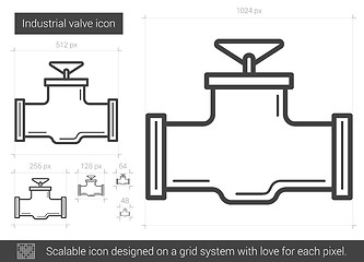 Image showing Industrial valve line icon.