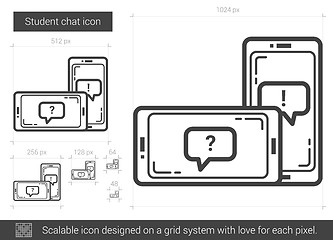 Image showing Student chat line icon.