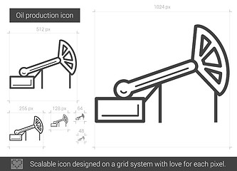 Image showing Oil production line icon.